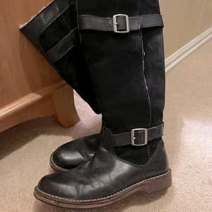 🖤 Black UGG Mid-Thigh, Size 8, Buckle Boots 🖤